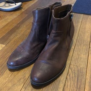 Nine West Brown Rustic Ankle Boots